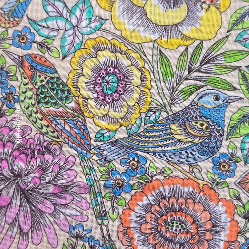 NWOT J. Jill Birds and Flowers Square Scarf - Picture 8 of 12